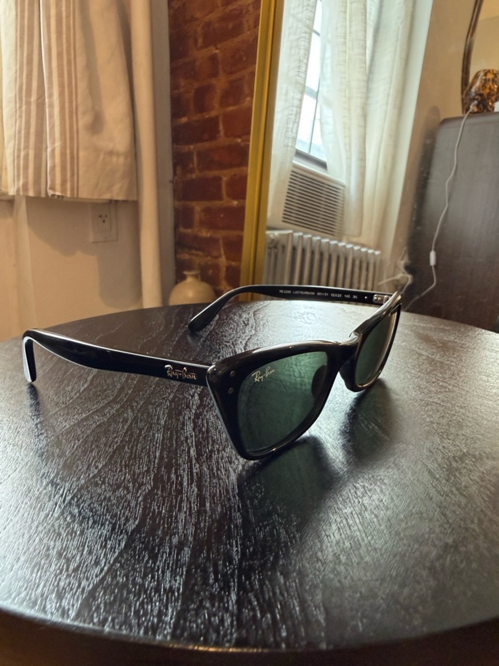 NWOT Ray-Ban Lady Burbank Glasses - Black with Green Lenses - Picture 10 of 14